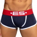 ES Collection Shorty Double Side Coton Marine - Rouge