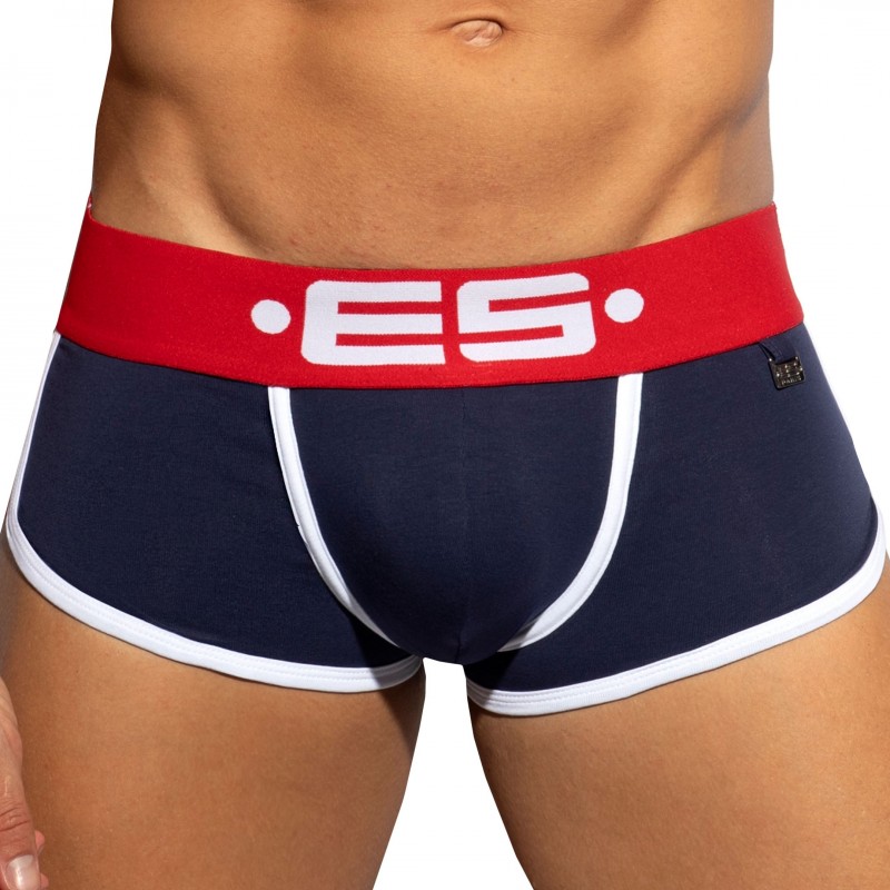 ES Collection Shorty Double Side Coton Marine - Rouge