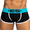 ES Collection Shorty Double Side Coton Noir - Turquoise