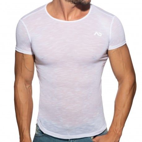 Addicted T-Shirt Flame Blanc