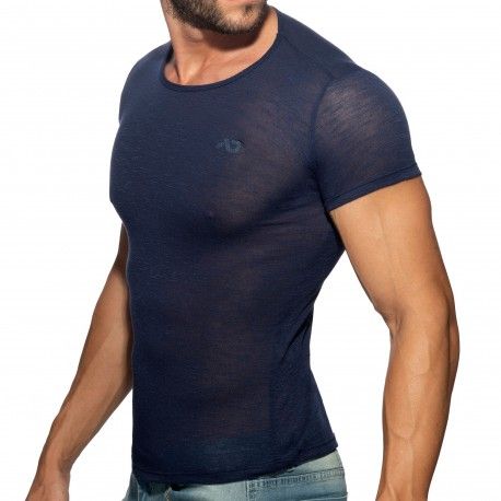 Addicted T-Shirt Flame Bleu Marine