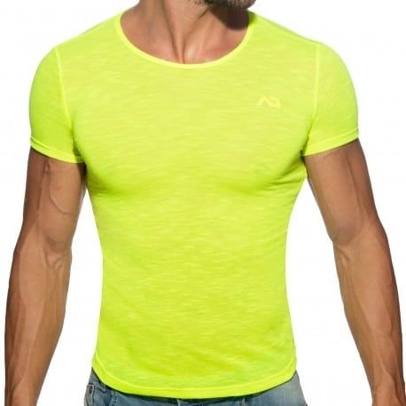 Addicted T-Shirt Flame Jaune Fluo