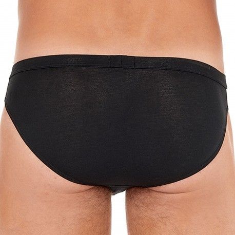 HOM Slip Micro Suprême Coton Noir