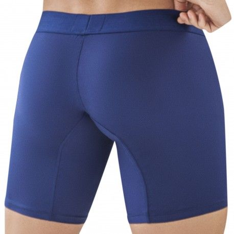  Boxer Long Classic Match Microfibre Bleu Marine