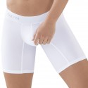  Caribbean Cotton Long Boxer Briefs - White
