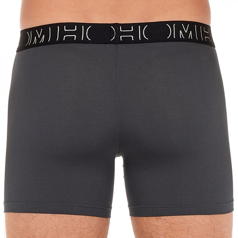 HOM 3-Pack Patrick Cotton Boxer Briefs - Black - Charcoal - Heather Grey