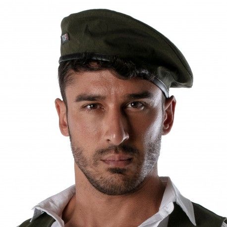 TOF Paris Patriot Reversible Beret - White - Khaki