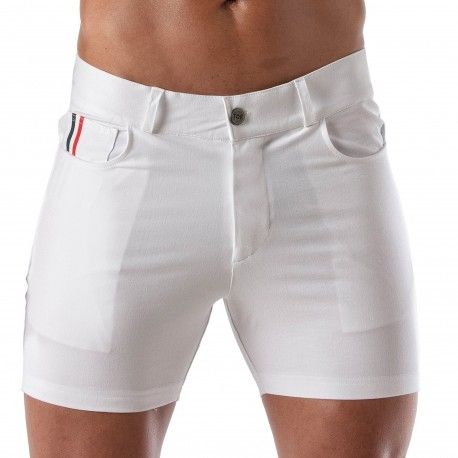 TOF Paris Bermuda Chino Patriot Blanc