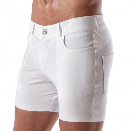 TOF Paris Bermuda Chino Patriot Blanc