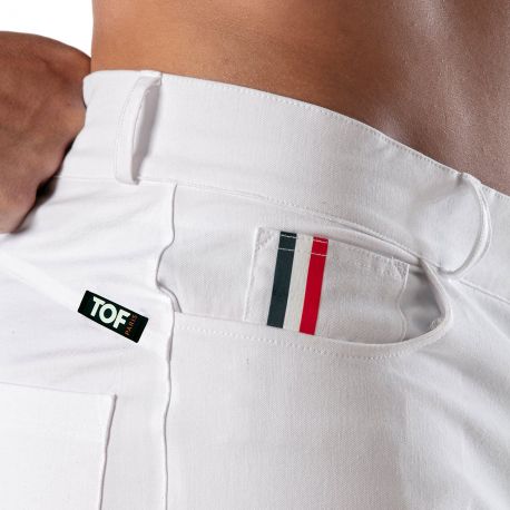 TOF Paris Bermuda Chino Patriot Blanc