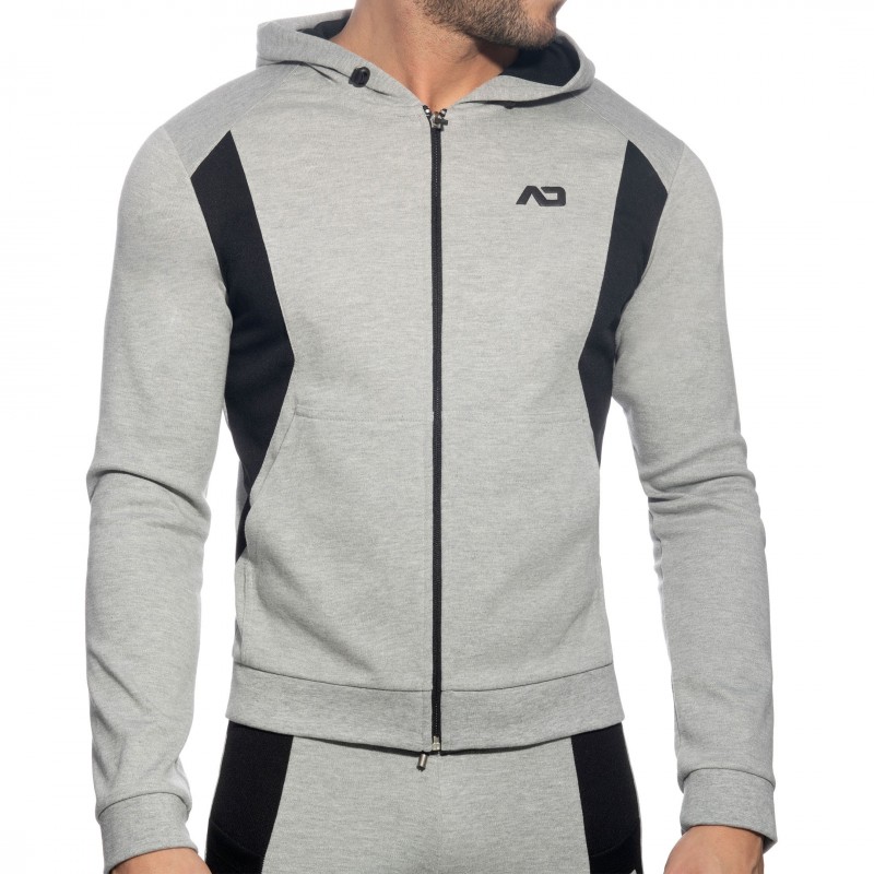 Addicted AD Cotton Sport Hoody - Heather Grey