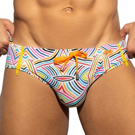 ES Collection Slip de Bain Labyrinth Blanc
