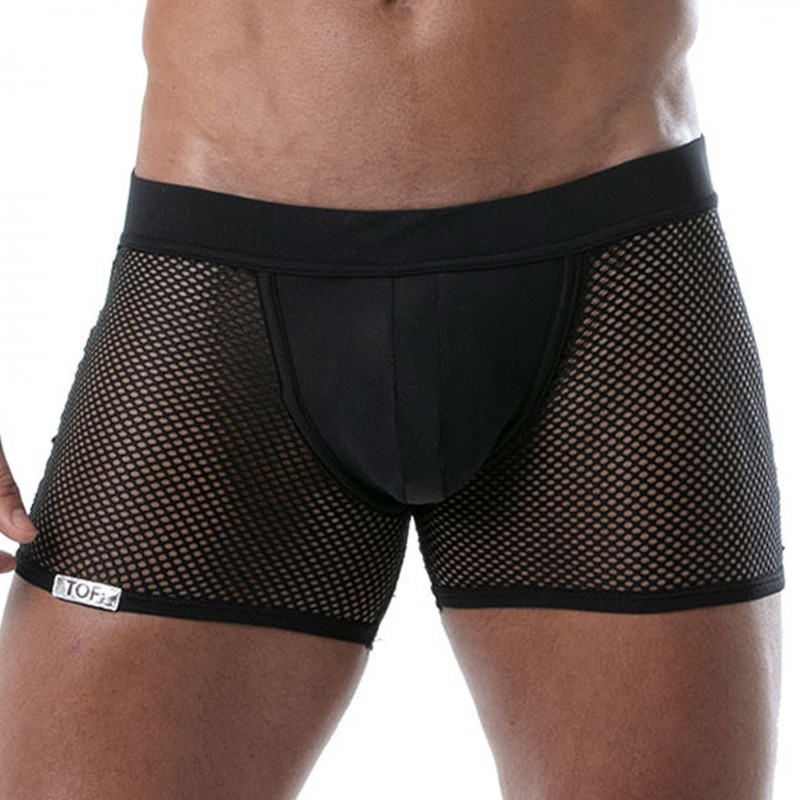 TOF Paris Boxer Jock Circuit Mesh Noir