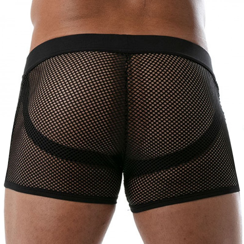 TOF Paris Boxer Jock Circuit Mesh Noir