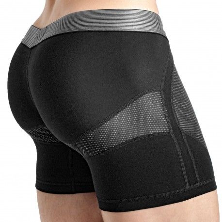 Rounderbum Boxer Long Anatomic Coton Noir