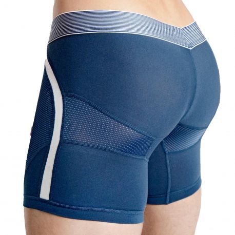 Rounderbum Anatomic Cotton Long Boxer Briefs - Navy