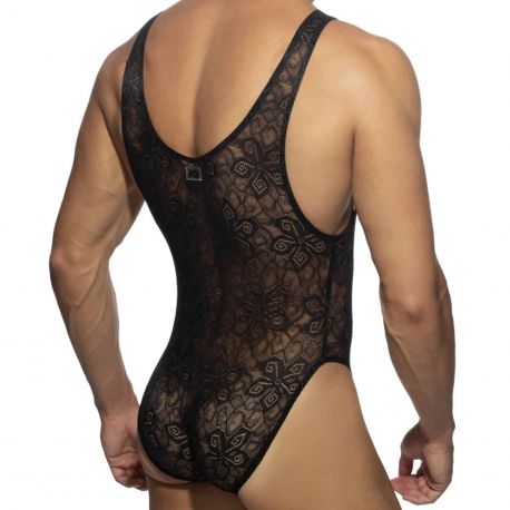 Addicted Flowery Lace Bodysuit - Black