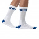 TOF Paris Chaussettes Sport Blanc - Bleu
