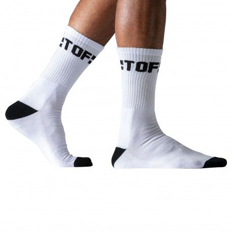 TOF Paris Chaussettes Sport Blanc - Noir