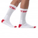 TOF Paris Chaussettes Sport Blanc - Rouge