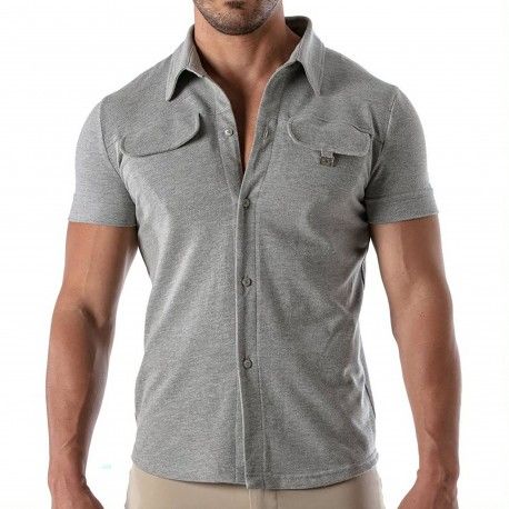 TOF Paris Chemisette Coton Patriot Gris Chiné