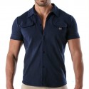 TOF Paris Patriot Cotton Shirt  - Navy
