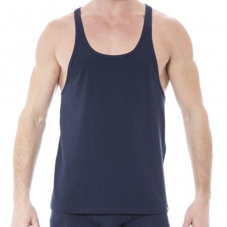 Doreanse Débardeur Coton Essential Bleu Marine