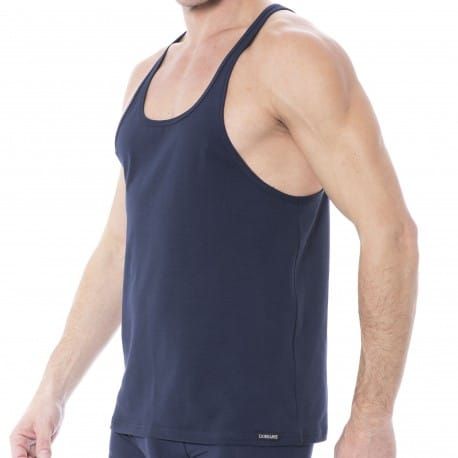 Doreanse Débardeur Coton Essential Bleu Marine