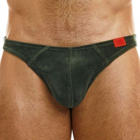 Modus Vivendi Velvet Low Cut Briefs - Khaki