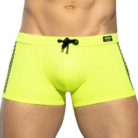 ES Collection Boxer de Bain Disco Pop Jaune Fluo