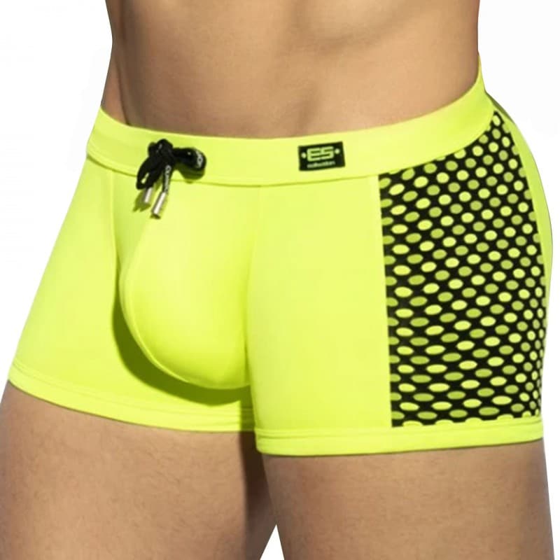 ES Collection Boxer de Bain Disco Pop Jaune Fluo