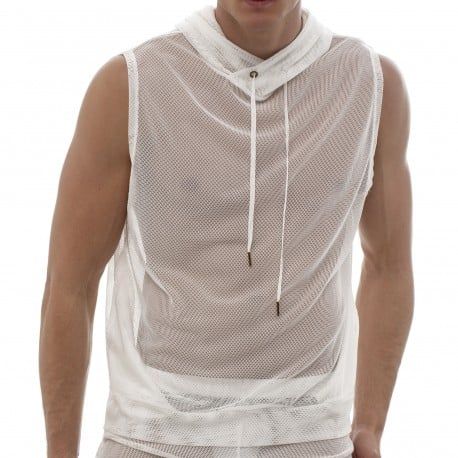 Marcuse Débardeur Capuche Pride Mesh Blanc