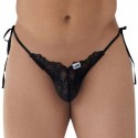  Slip Bikini Dentelle Cœur Noir
