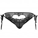  Lace Heart Bikini Briefs - Black