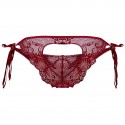  Slip Bikini Dentelle Cœur Bordeaux