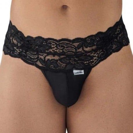  String Dentelle à Lacets Noir