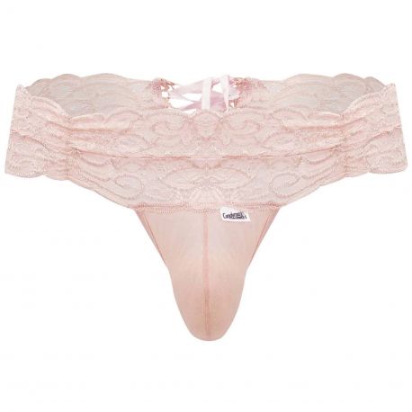  String Dentelle à Lacets Rose