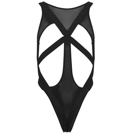  Mesh Bodysuit - Black