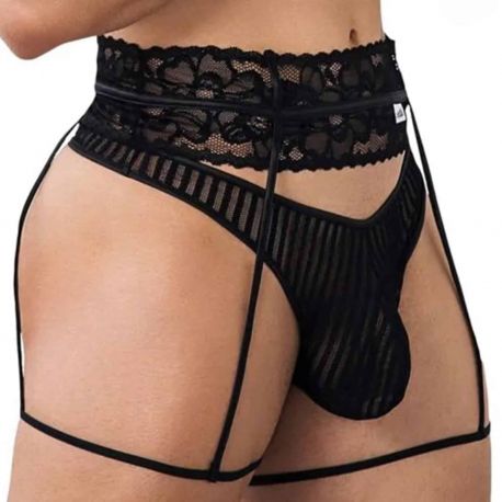  Garter Thong - Black
