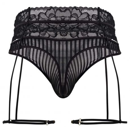  Garter Thong - Black