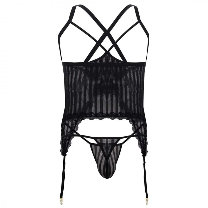  Ensemble Harnais - String Ficelle Noir