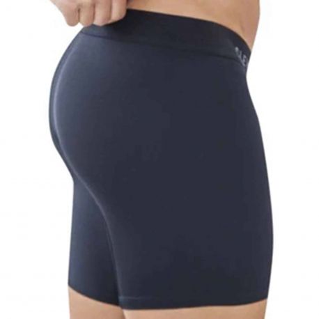  Classic Match Microfiber Long Boxer Briefs - Black