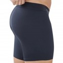  Classic Match Microfiber Long Boxer Briefs - Black