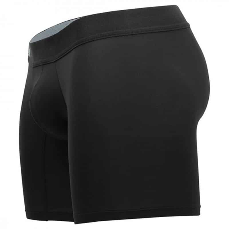  Classic Match Microfiber Long Boxer Briefs - Black