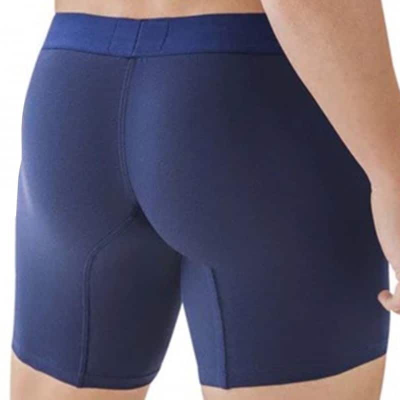  Caribbean Cotton Long Boxer Briefs - Navy