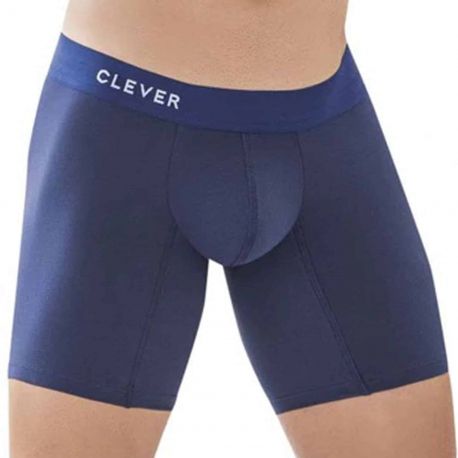  Boxer Long Caribbean Coton Bleu Marine