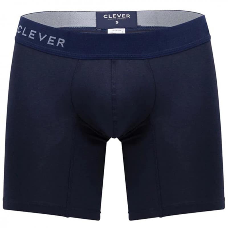  Caribbean Cotton Long Boxer Briefs - Navy