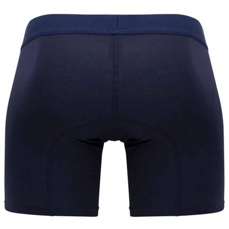  Caribbean Cotton Long Boxer Briefs - Navy