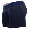  Caribbean Cotton Long Boxer Briefs - Navy