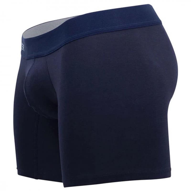  Caribbean Cotton Long Boxer Briefs - Navy